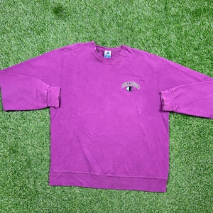 Vintage Purple Champion Crewneck Sweatshirt Size XXL 2XL Quality 1990&#39;s Oversized Comfy Great Fit Made USA Original 90s Pull Over Logo