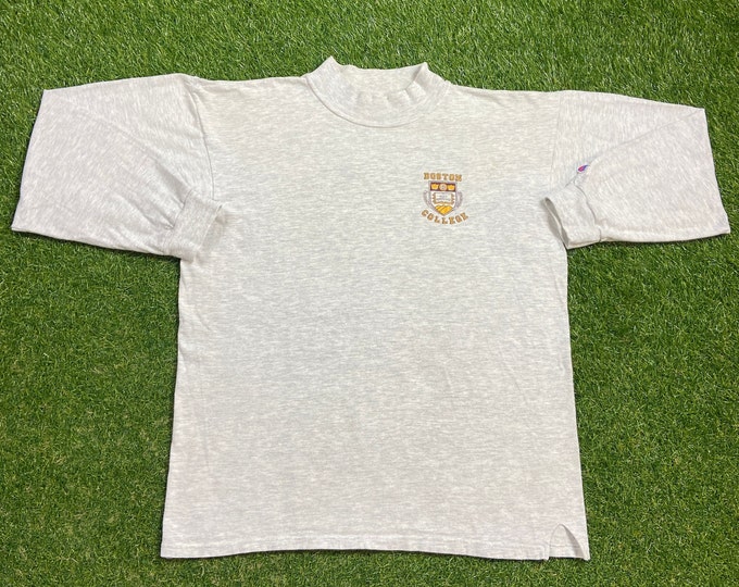 Vintage Boston College Eagles Long Sleeve Shirt Champion Made USA Size Xtra Large XL Massachusetts New England Classic University 1990s 90s