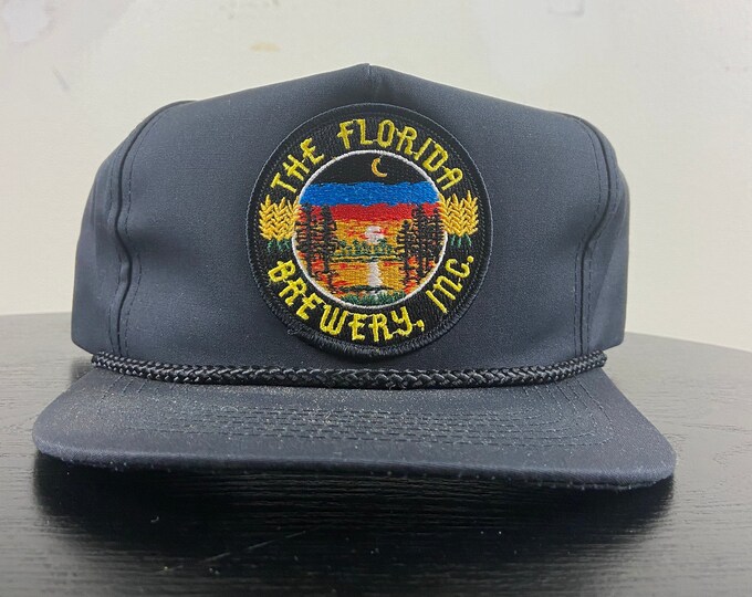 Vintage The Florida Brewery Inc Snapback Hat OSFA Speedway Miami Orlando FL Beer Alcohol 1990s 90s