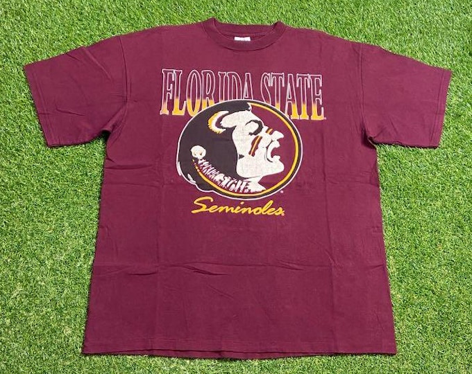 Vintage Florida State University Seminoles T Shirt Tee Size XXL 2XL NCAA College Football FSU Tallahassee 1990s 90s