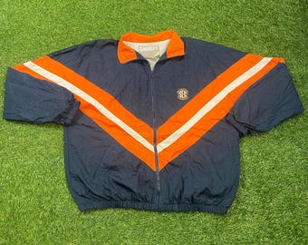 Vintage SEC Windbreaker Jacket Size Medium M Baton Rouge Louisiana NCAA College Southeastern Conference Light Rain Coat 1990s 90s