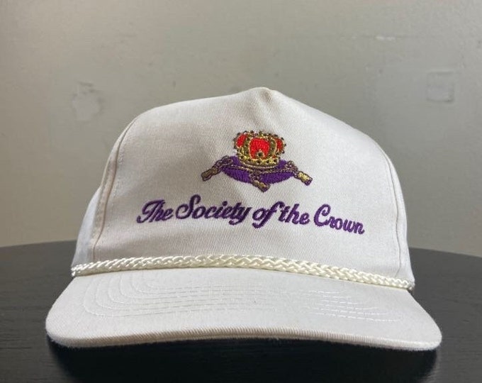 Vintage Crown Royal Snapback Hat OSFA Seagram's Drink Alcohol Party Night Life Classic Liquor Whisky 1980s 80s