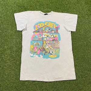 Vintage Zoo Crew T Shirt Tee OSFA Fits Like XXL 2XL Classic Children Cartoon Animation Sleep Wear Pajamas 1990s 90s