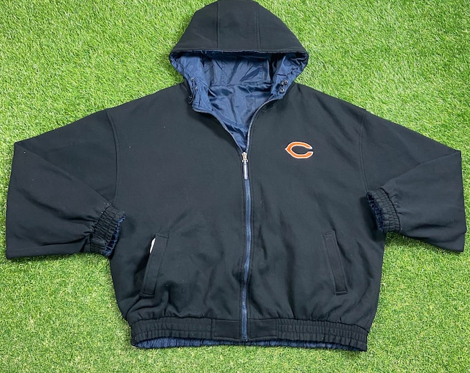 Vintage Chicago Bears Reversible Puffy Jacket Size Xtra Large XL NFL Football Illinois Winter Coat 1990s 90s