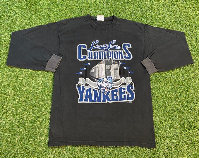 Vintage New York Yankees 2000 World Series Champions T Shirt Tee Made USA Size Large L MLB Baseball Ny Bronx Bombers Judge Jeter 00s
