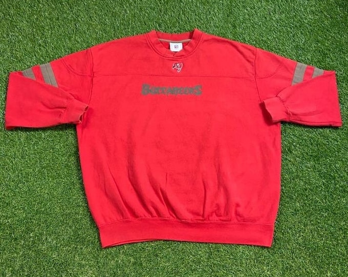Vintage Tampa Bay Buccaneers Crewneck Sweatshirt Size XXL 2XL NFL Football Brady Florida 1990s 90s Pull Over Oversized