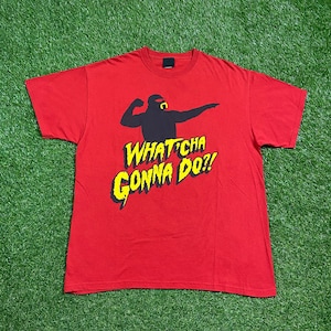 Vintage Hulk Hogan Hulk T Shirt Tee Made USA Size Large L WWF Wrestling WWE Dwyane The Rock Johnson Steve Austin Jeff Matt Hardy 1990s 90s