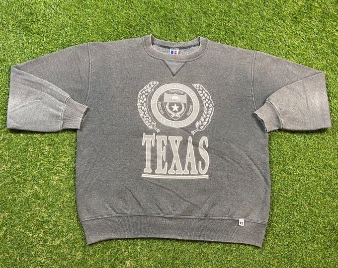 Vintage University of Texas Crewneck Sweatshirt Made USA Xtra Large XL NCAA College Football Pull Over Austin Dallas 1990s 90s Longhorns