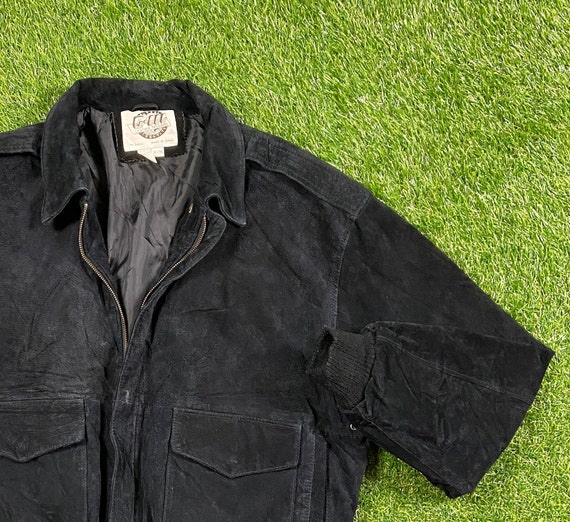 Vintage Global Identity Black Jacket G III Genuine Leather Fashions Size Medium M American Apparel Cozy Very Warm Coat