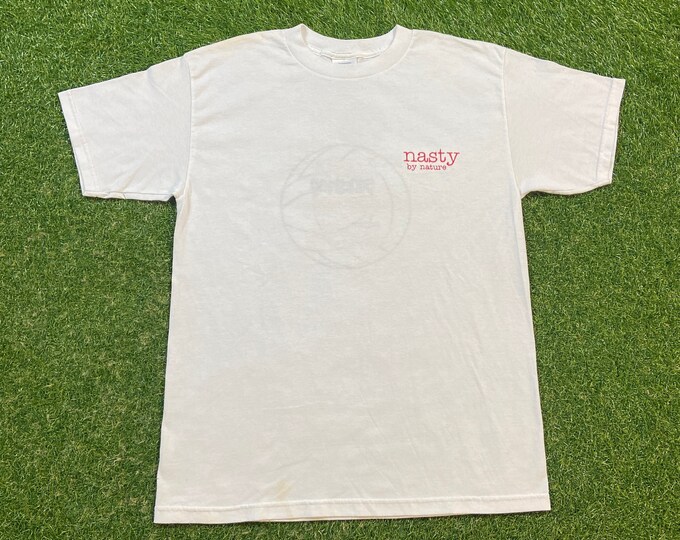 Vintage Nasty by Nature Volleyball T Shirt Tee Tultex Size Large L Beach Volleyball Olympics 1990s 90s