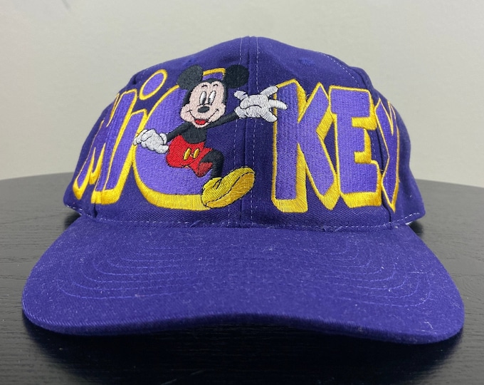 Vintage Mickey Mouse Snapback Hat Cap Goofy's Hat CO OSFA Walt Disney World Disneyland 1990s 90s