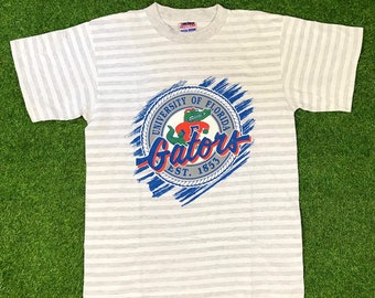 Vintage Florida Gators Jersey T-Shirt Crazy 1990s Graphic Tee Trench Ultra Made USA Size Large UF University of Florida 90s Deadstock New