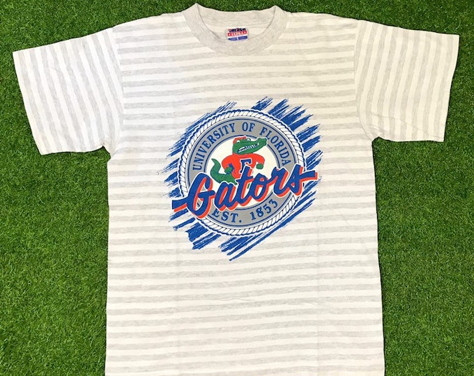 Vintage Florida Gators Jersey T-Shirt Crazy 1990s Graphic Tee Trench Ultra Made USA Size Large UF University of Florida 90s Deadstock New