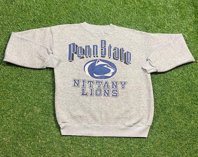 Vintage Penn State University Crewneck Sweatshirt Size Small S NCAA College Football Pennsylvania Nittany Lions Pull Over Oversized 1990s