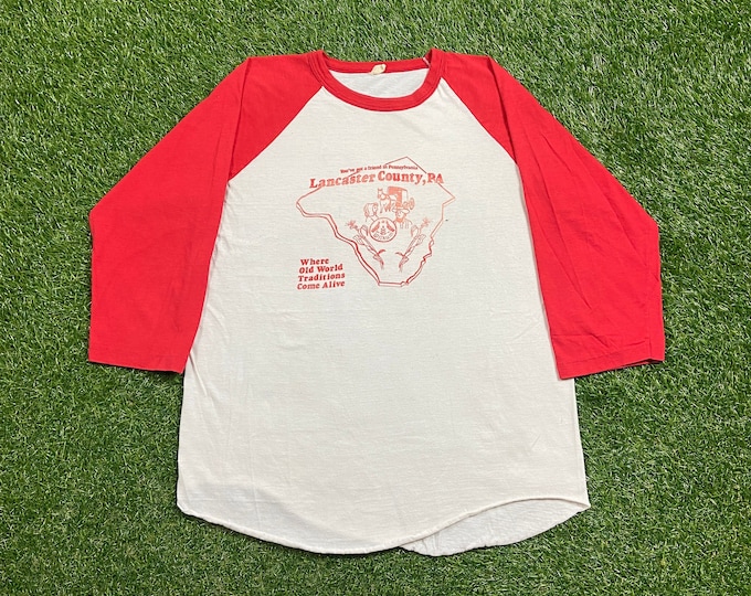 Vintage Lancaster County T Shirt Tee Size Small S Philadelphia Pennsylvania 1990s 90s