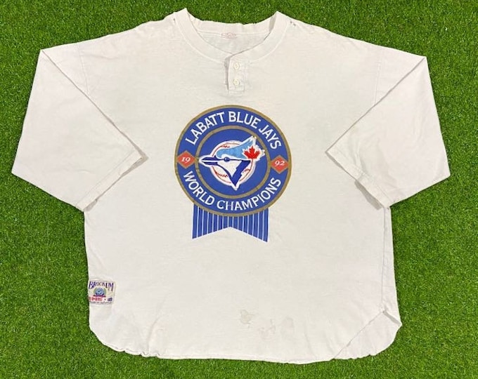 Vintage Toronto Blue Jays 1992 World Champions Half Sleeve Tee Xtra Large MLB Baseball American League Oversized 90s Canada 1990s The 6 XL