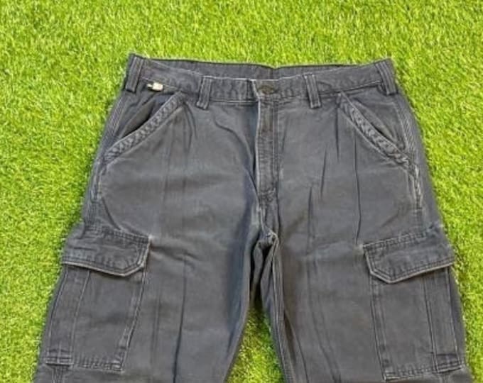Vintage Carhartt Dungarees Jeans Size 36 x 32 Hunting Hiking Quality Work Pants Blanket Lined Work Wear 1990s 90s