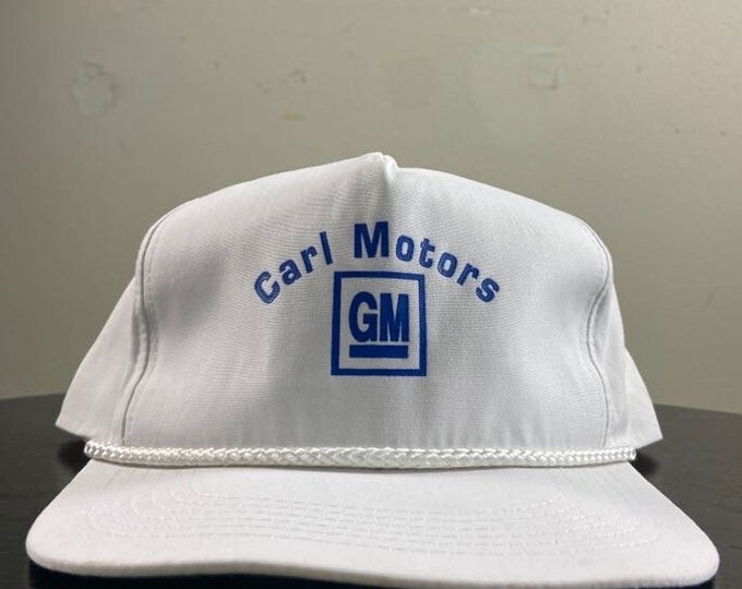 Vintage Carl Motors GM Snapback Hat OSFA General Motors NASCAR Racing Daytona 500 1990s 90s