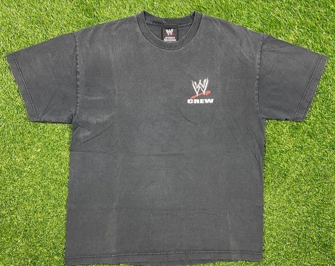 Vintage WWE Crew T Shirt Tee Size Xtra Large XL World Wrestling Entertainment WWF Dwyane The Rock Johnson Extreme Rules 2011