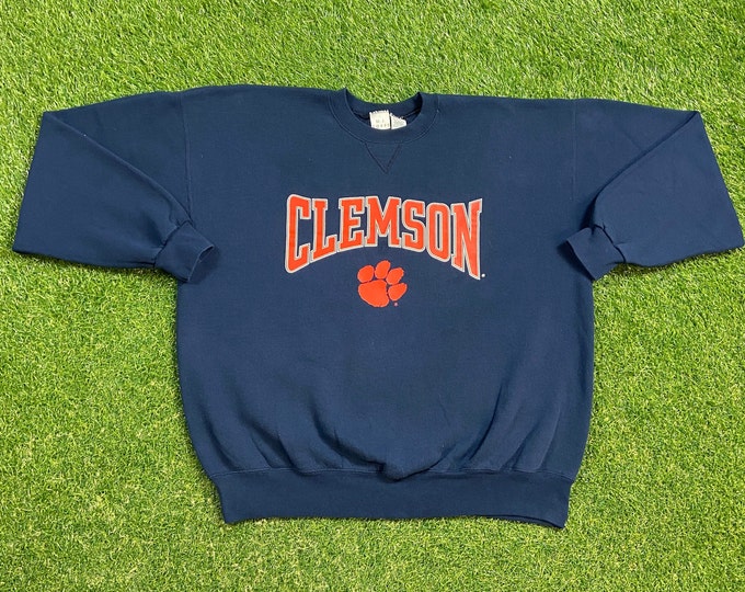 Vintage Clemson University Tigers Crewneck Sweatshirt Size Xtra Large XL NCAA College Football South Carolina Pull Over 1990s 90s