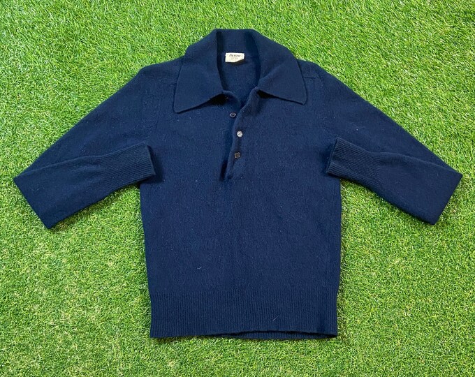 Vintage Blue Knitted Sweater Arrow Casual Wear Size Youth Large Quality Warm Winter Fashion Pull Over Oversized