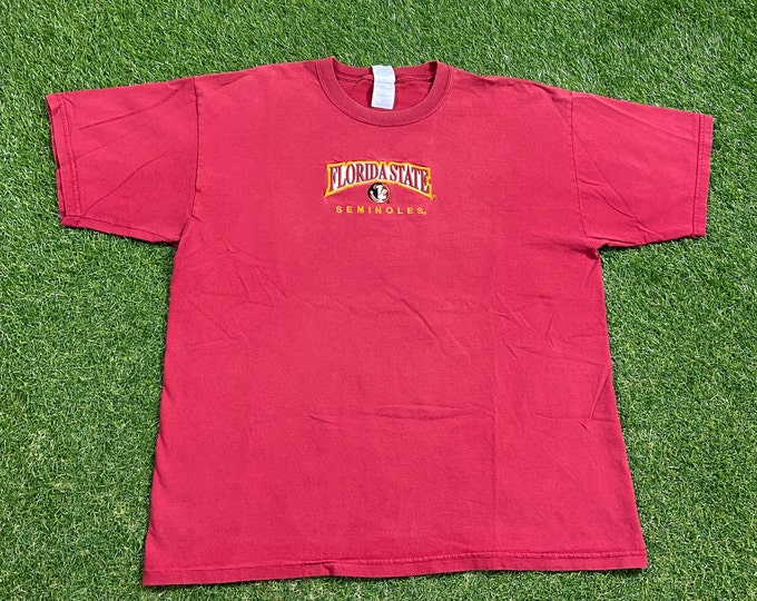 Vintage Florida State University Seminoles T Shirt Tee Size Xtra Large XL NCAA College Football FSU Tallahassee 1990s 90s