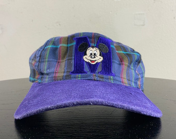 Vintage Mickey Mouse Strap Back Hat OSFA Walt Disney World Disneyland Magic Kingdom 1990s 90s