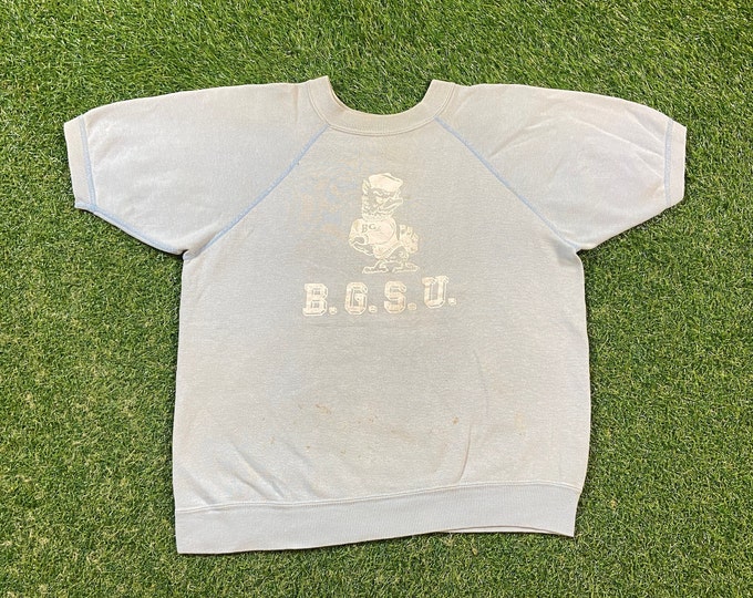 Vintage Bowling Green State University Crewneck Sweatshirt Size Small S Ohio NCAA College Football BGSU 1960s 60s