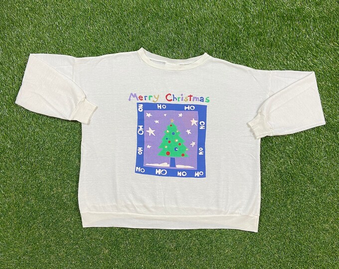 Ugly Christmas Sweater Vintage Tacky Holiday Party Merry Santa Classic Santa Claus Xmas 90s 80s Ho Ho Ho Classic Turtle Bay Size XXL 2XL