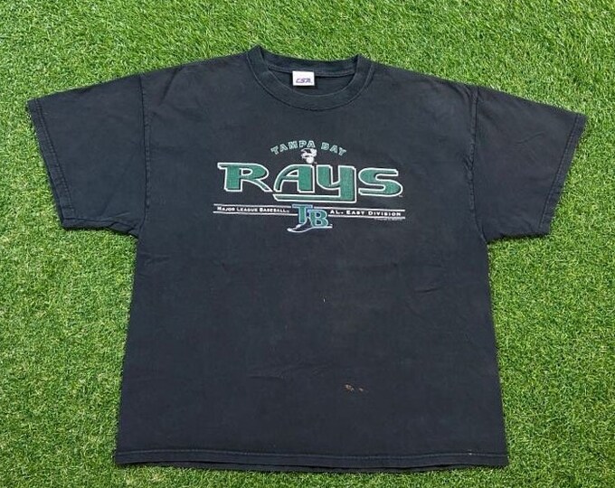 Vintage Tampa Bay Rays T Shirt Tee CSA Size Large L MLB Baseball American League Bucs Florida 1990's 90's