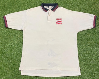 Vintage Carolina Mudcats Polo Shirt Made USA Size Large L Minor League Baseball North Carolina MLB Milwaukee Brewers 1990s 90s