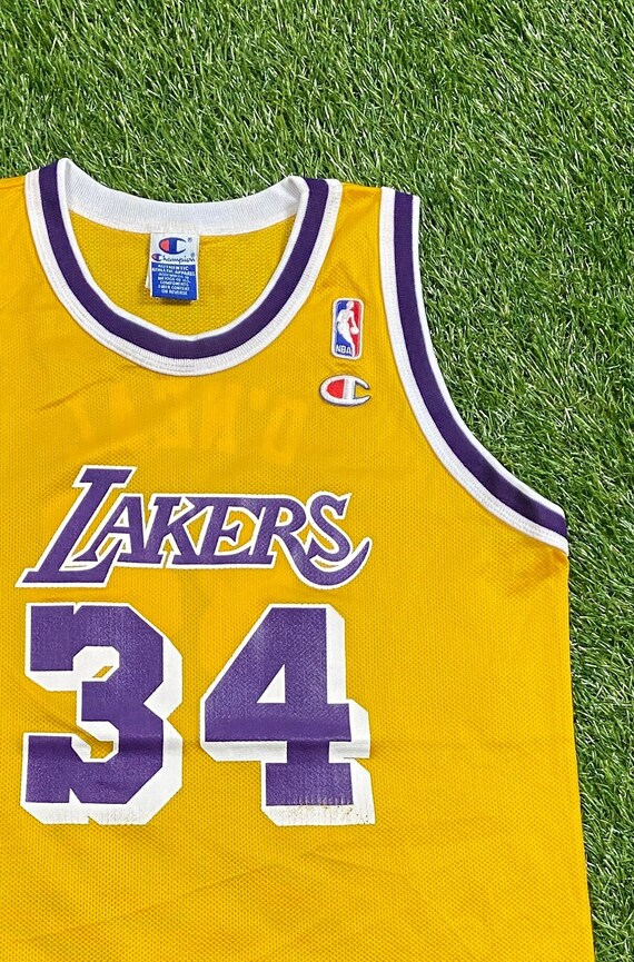 Vintage Los Angeles Lakers Shaquille O'neill #34 Jersey Champion