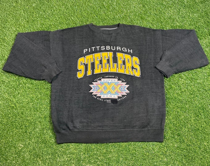 Vintage Pittsburgh Steelers Crewneck Sweatshirt Starter Size Xtra Large XL NFL Football Pennsylvania 1990s 90s Pull Over Oversized repaired