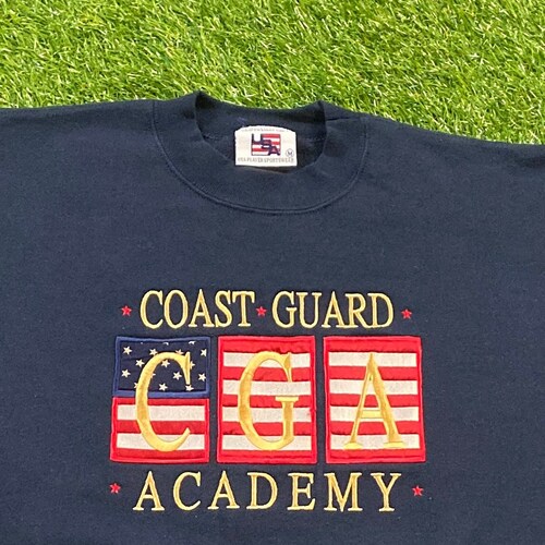 Vintage Coast Guard Academy Crewneck Sweatshirt Size Medium M United States Coast Guard USCG Marines Army on sale Military Veteran Sea 90s Pull Over