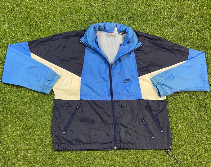 Vintage Nike Windbreaker Jacket Zip Up Jacket Size Large L Just Do It! Sportswear Athletic Wear Classic 90's 1990s Light Rain Jacket Coat