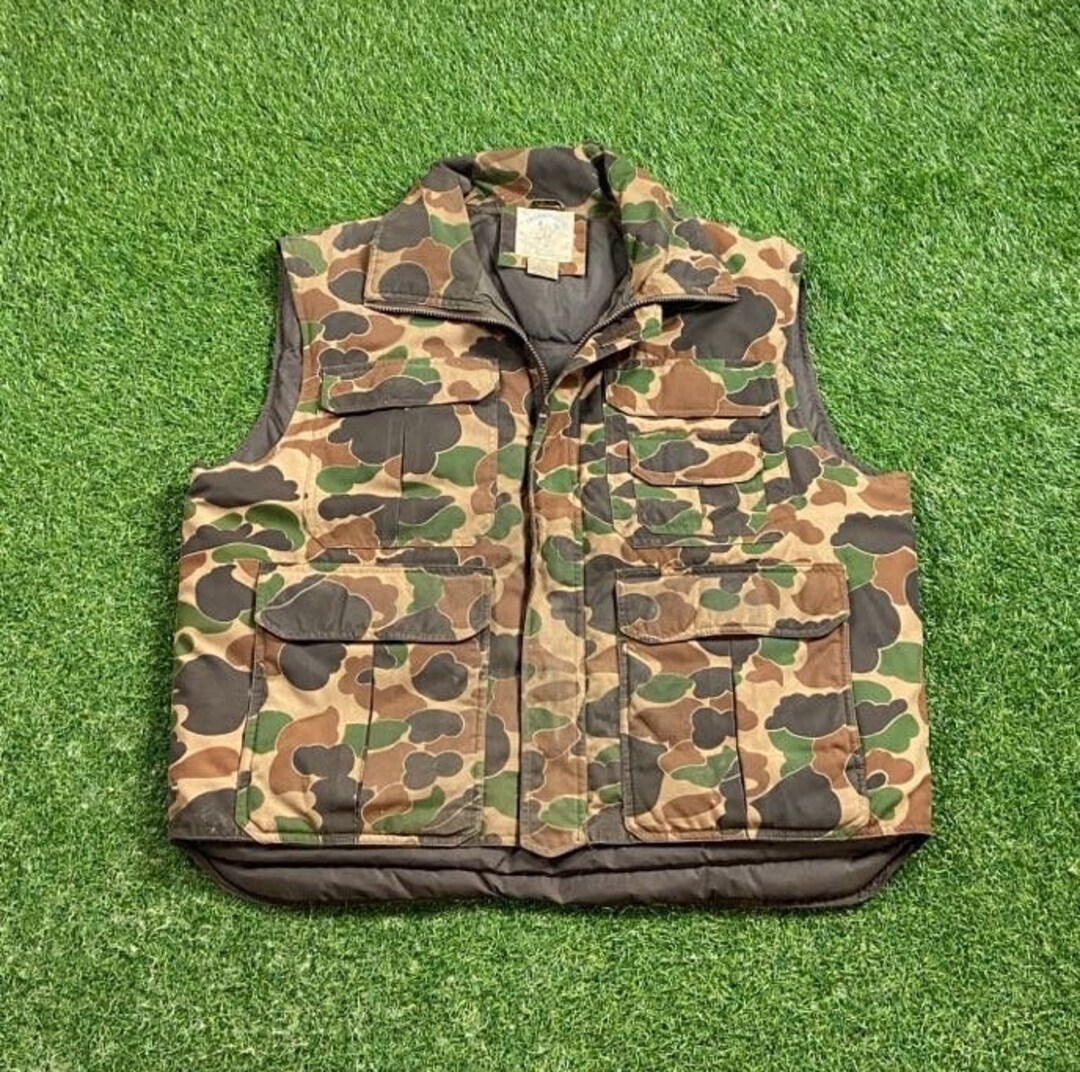 Vintage Camo Vest Jacket Hilton Field Size XXL 2XL Army Jacket Etsy