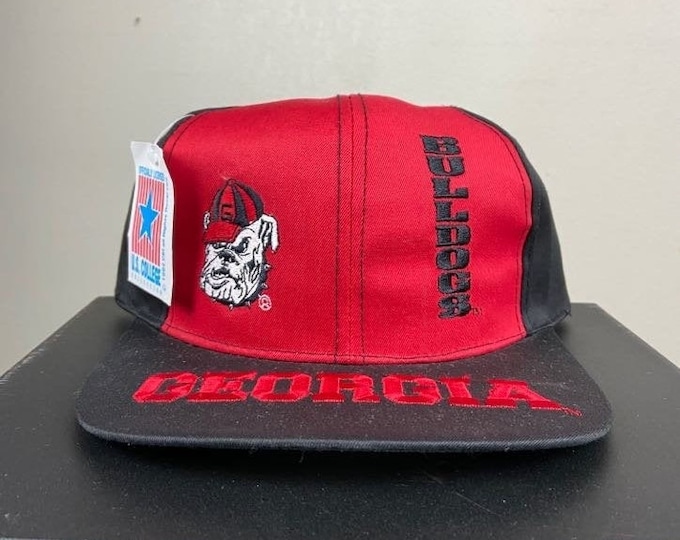 Vintage University of Georgia Bulldogs Snapback Hat US College Collection OSFA NCAA College Football Athens Atlanta Deadstock New Tags