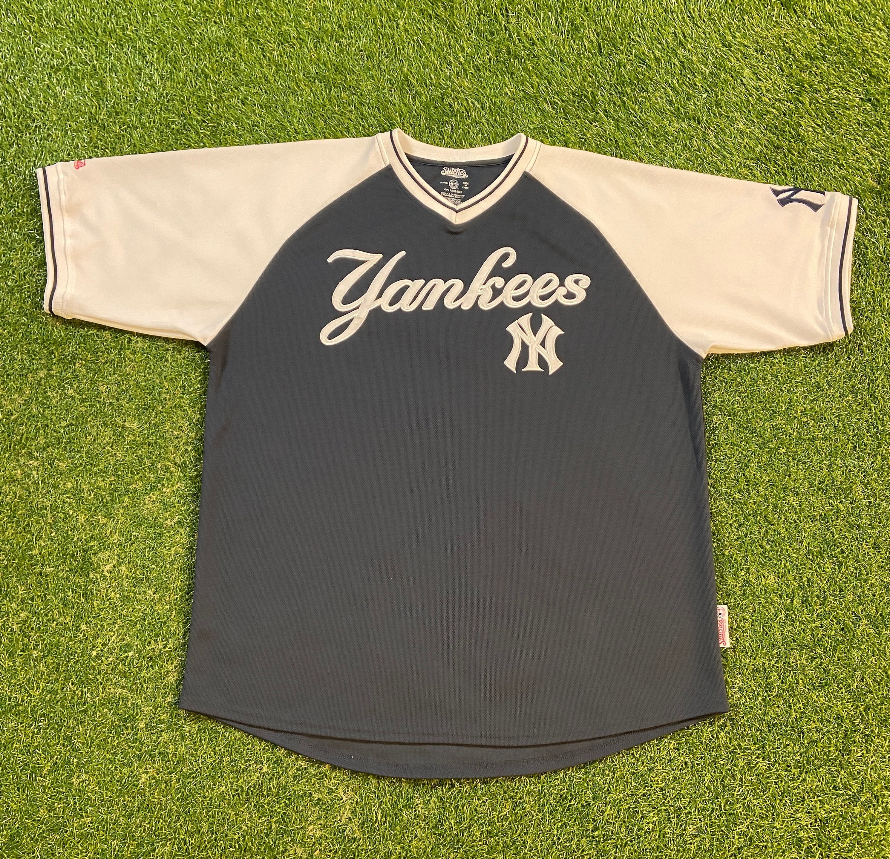 New York NY Yankees Stitches Athletic Gear Baseball Shirt Jersey XL