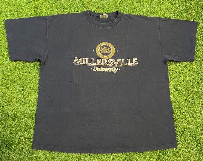 Vintage Millersville University T Shirt Tee Made USA Size XXL 2XL Classic College Pennsylvania 1990s 90s