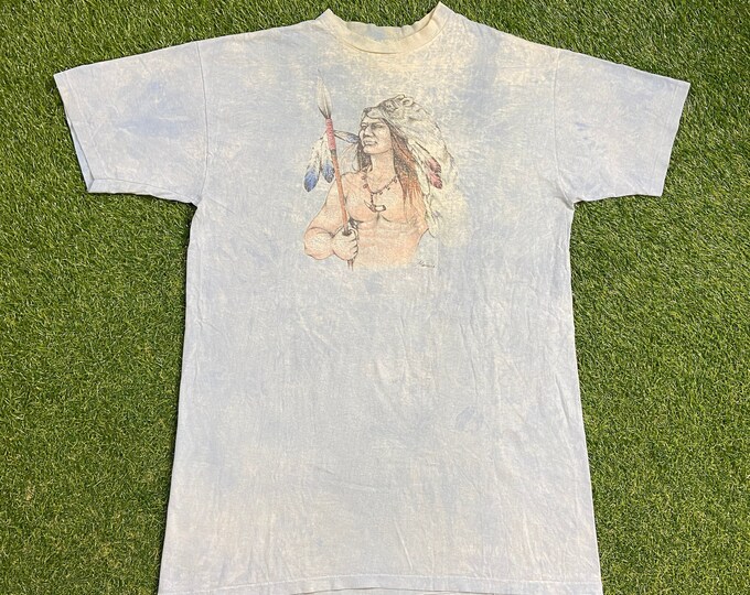 Vintage Native American T Shirt Tee Size XXL 2XL Native Spirit Indigenous People 1990s 90s