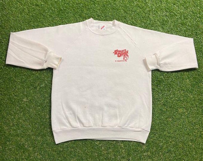 Vintage Scarlett O'Hara Crewneck Sweatshirt Made USA Size Medium M St Augustine Florida FL BBQ Live Music Restaurant Bar 1990s 90s