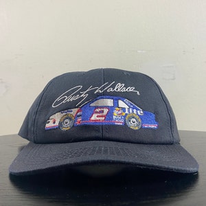 Vintage Rusty Wallace #2 Snapback Hat K Produts Made USA OSFA NASCAR Daytona 500 Racing Car 90s Classic 1990s