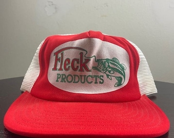 Vintage Fleck Products Snapback Hat Outdoor Cap OSFA Pêche Chasse Nature Bass Pro Shop des années 90 des années 90