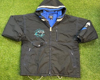 Vintage Carolina Panthers Hoodie Jacket Size Xtra Large XL NFL Football NFC Charlotte North Carolina 1990s 90s