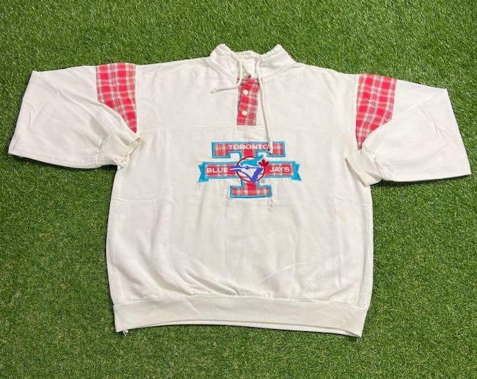 Vintage Toronto Blue Jays Sweatshirt Size Xtra Large XL MLB Baseball Canada Pull Over Oversized 1990s 90s