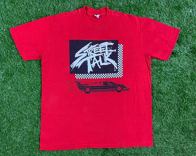 Vintage Street Talk Cellular One T Shirt Tee Stedman Made USA Size Xtra Large XL Grand Pix 1990s 90s Large