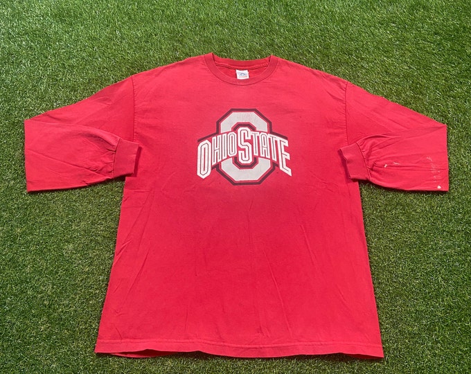 Vintage University of Ohio State Long Sleeve T Shirt Tee Size Xtra Large XL Cleveland NCAA College Football Buckeyes Classic