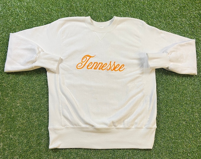 Vintage Tennessee Volunteers Crewneck Sweatshirt Bike Made USA Size Large L NCAA College Football SEC Pull Over Oversized 1990s 90s