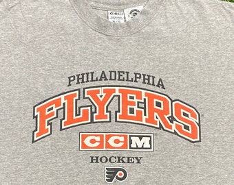 Vintage Philadelphia Flyers T Shirt Tee CCM Made in Canada 