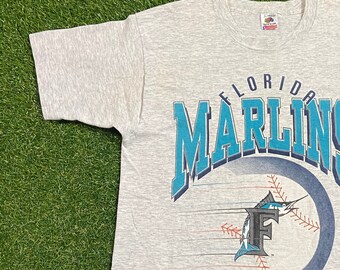 Vintage Florida Marlins T Shirt Tee Made USA Size Large L MLB